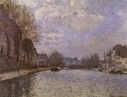 Alfred Sisley The Saint-Martin canal in Paris Spain oil painting artist